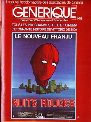 GENERIQUE (70s) magazine side cover Issue 9 27 November 1974