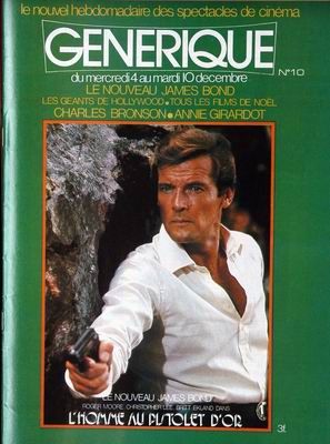 GENERIQUE (70s) magazine side cover Issue 10 4 December 1974