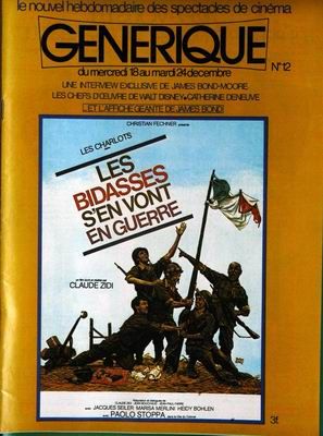 GENERIQUE (70s) magazine side cover Issue 12 18 December 1974
