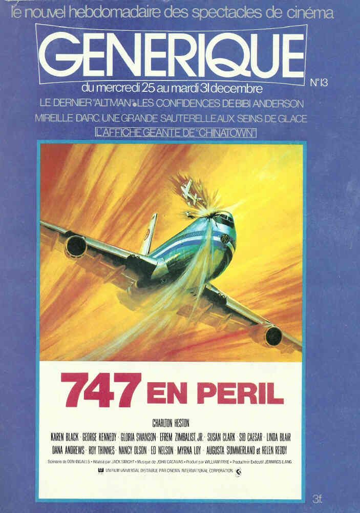 GENERIQUE (70s) magazine side cover Issue 13 31 December 1974