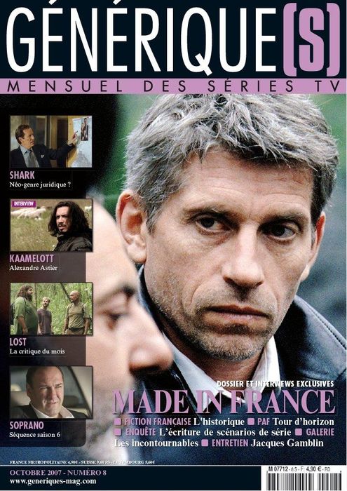 GENERIQUE(S) magazine side cover Issue 8 October 2007