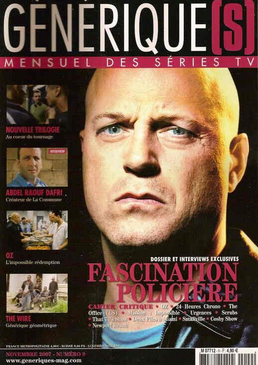 GENERIQUE(S) magazine side cover Issue 9 November 2007