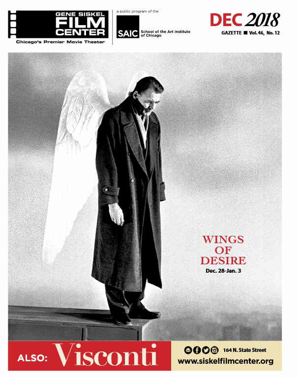 GENE SISKEL FILM CENTER magazine side cover  December 2018