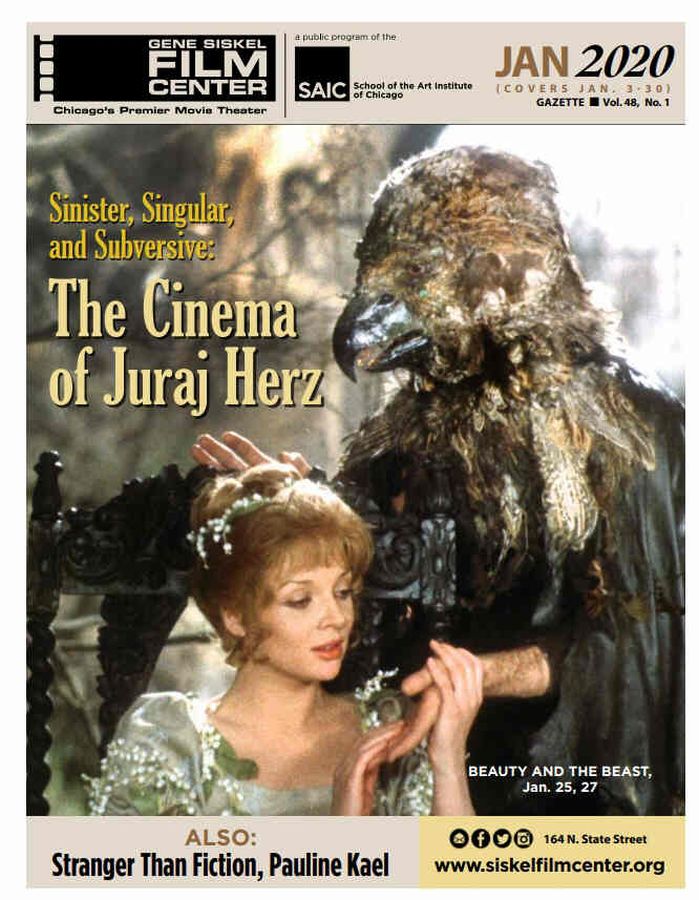 GENE SISKEL FILM CENTER magazine side cover  January 2020