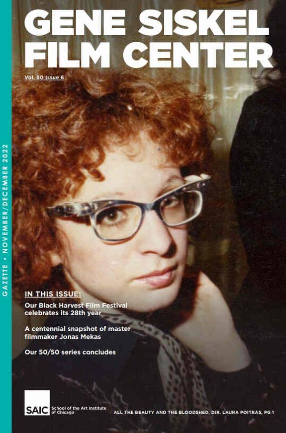 GENE SISKEL FILM CENTER magazine side cover  November/December 2022