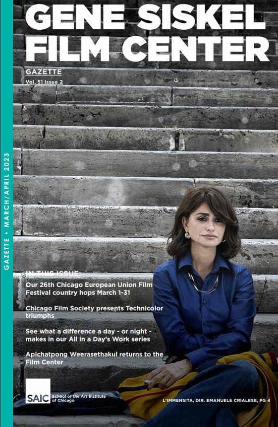GENE SISKEL FILM CENTER magazine side cover  March/April 2023