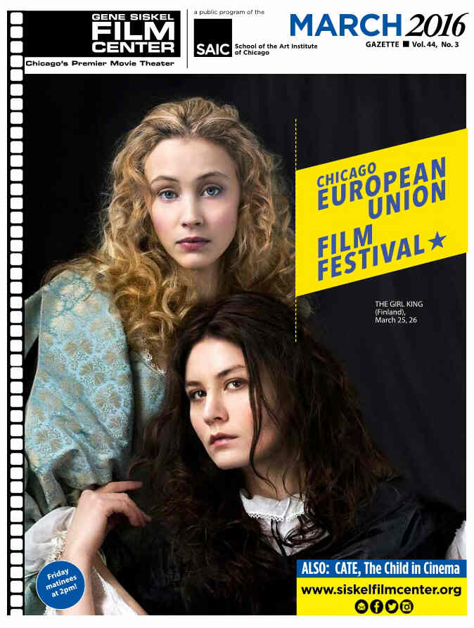 GENE SISKEL FILM CENTER magazine side cover March 2016