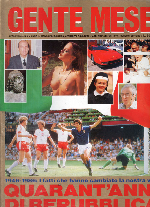GENTE MESE magazine side cover Issue 4 April 1986