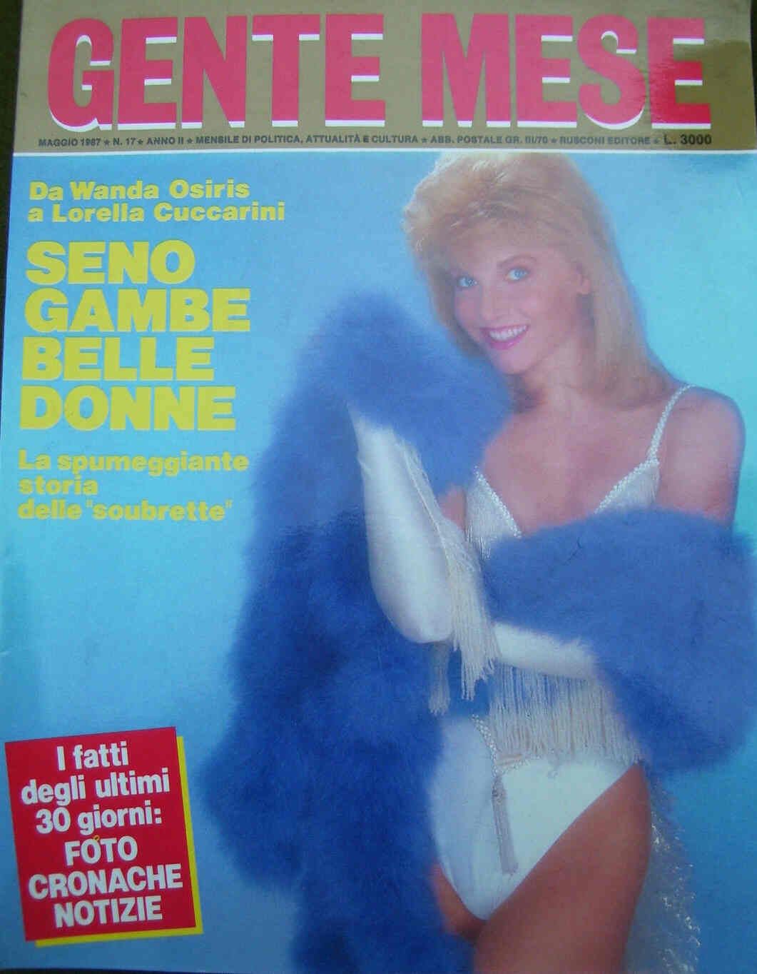 GENTE MESE magazine side cover Issue 17 May 1987