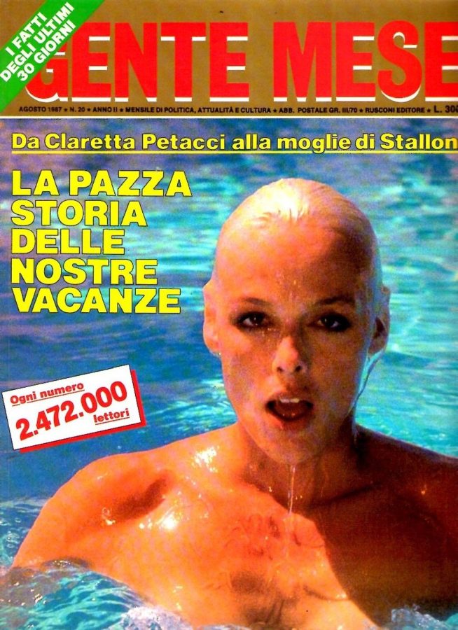 GENTE MESE magazine side cover Issue 20 August 1987