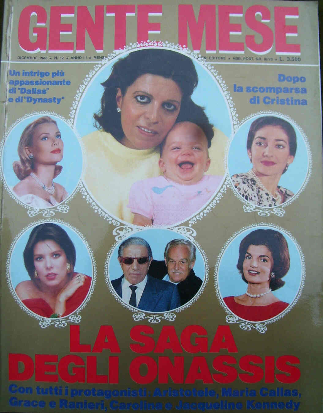 GENTE MESE magazine side cover Issue 36 December 1988
