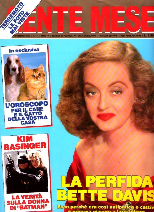 GENTE MESE magazine side cover November 1989