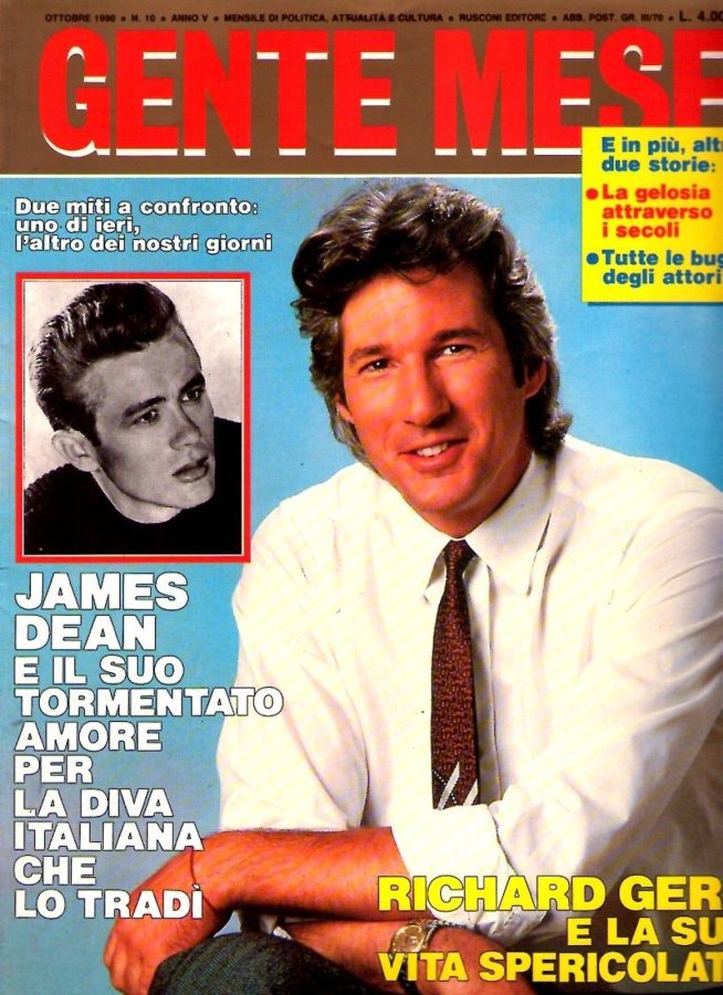 GENTE MESE magazine side cover October 1990