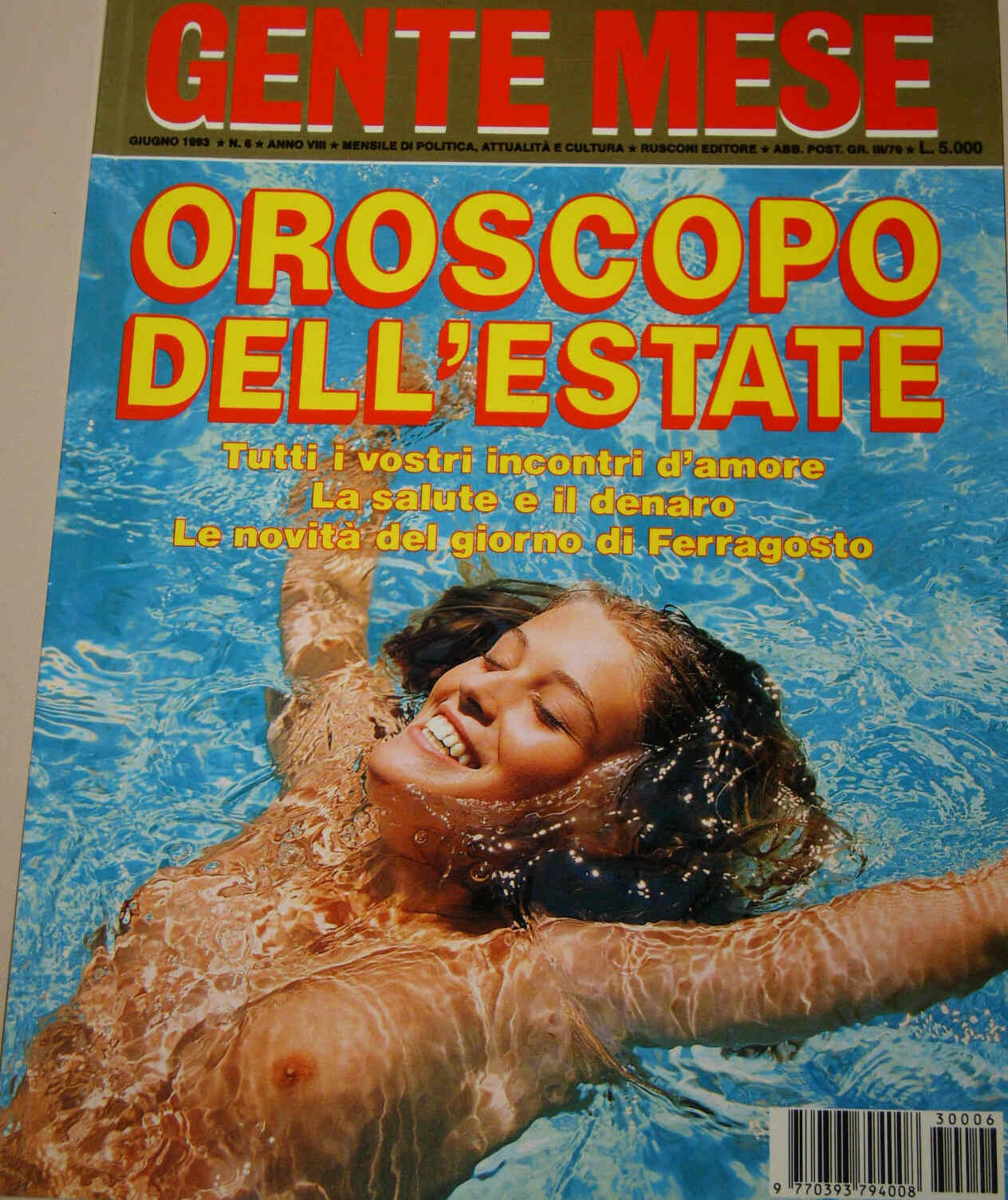 GENTE MESE magazine side cover June 1993