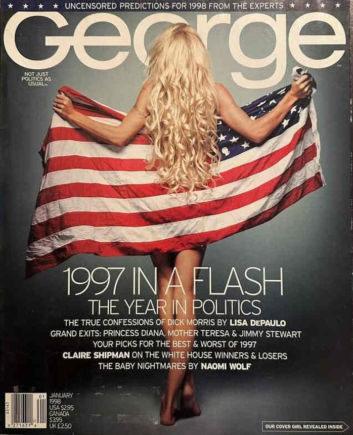 GEORGE magazine side cover  January 1998