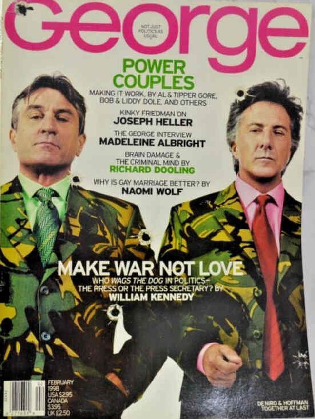 GEORGE magazine side cover  February 1998