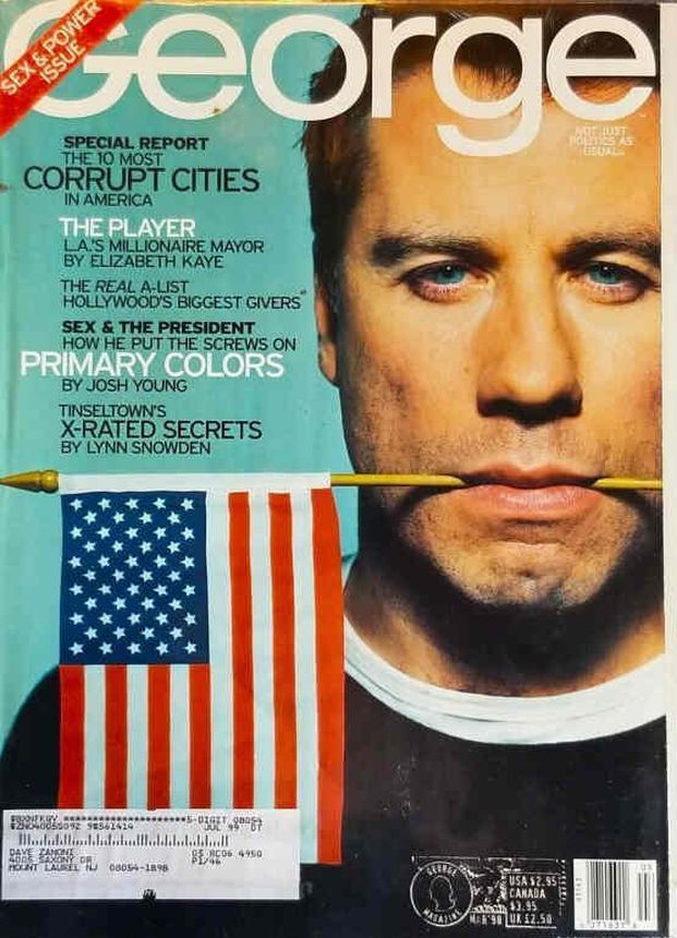 GEORGE magazine side cover  March 1998
