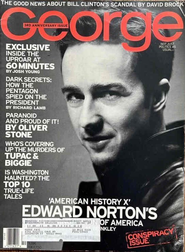 GEORGE magazine side cover  October 1998