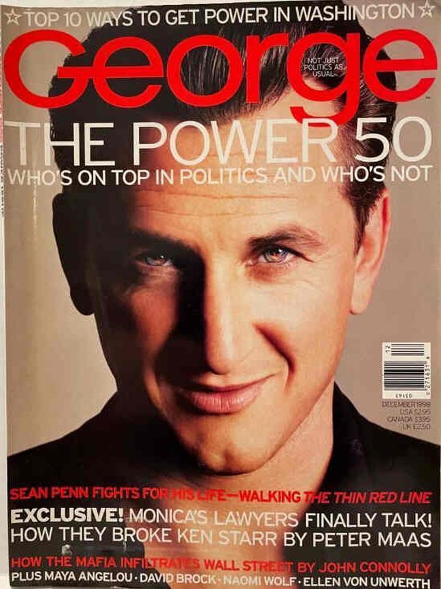 GEORGE magazine side cover  December 1998