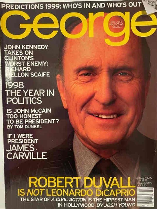 GEORGE magazine side cover  January 1999
