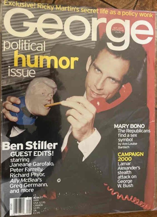 GEORGE magazine side cover  August 1999