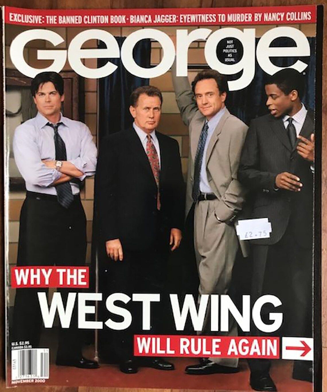 GEORGE magazine side cover  Vol 5 No  10  November 2000
