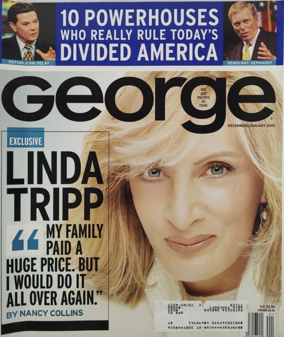 GEORGE magazine side cover  December 2000/ January 2001 