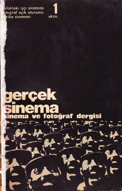 GERCEK SINEMA magazine side cover Issue 1  September 1973