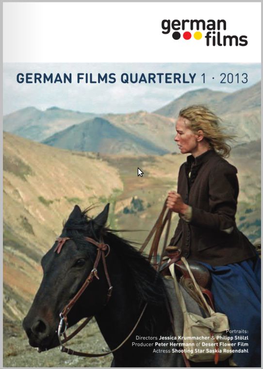 GERMAN FILMS QUARTERLY magazine side cover Issue 146 January/February/March 2013