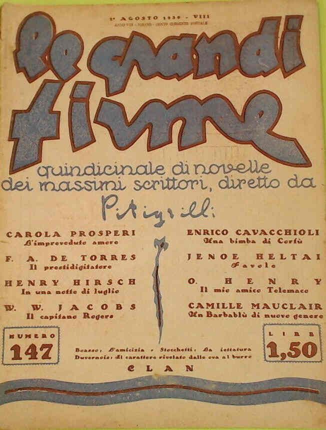 GRANDI FIRME | LE magazine side cover Issue 147 1 August 1930