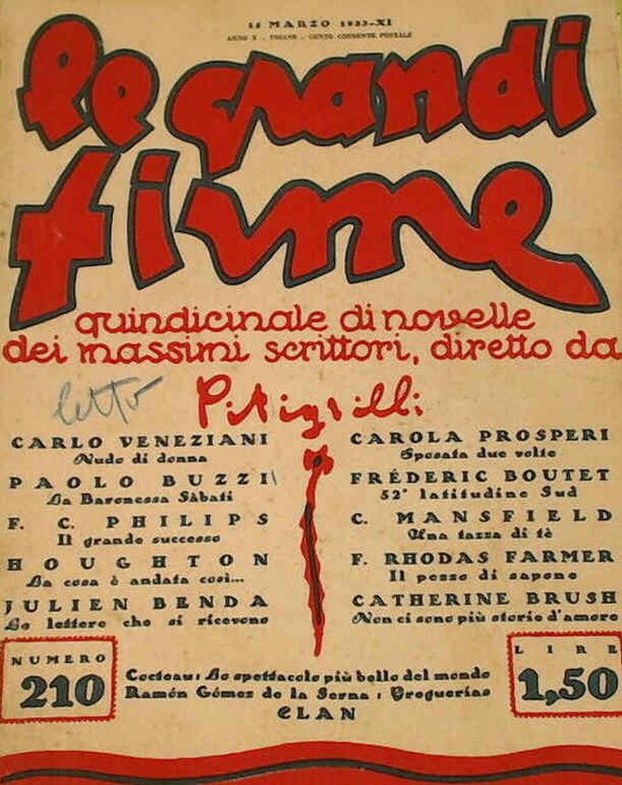 GRANDI FIRME | LE magazine side cover Issue 210 15 March 1933