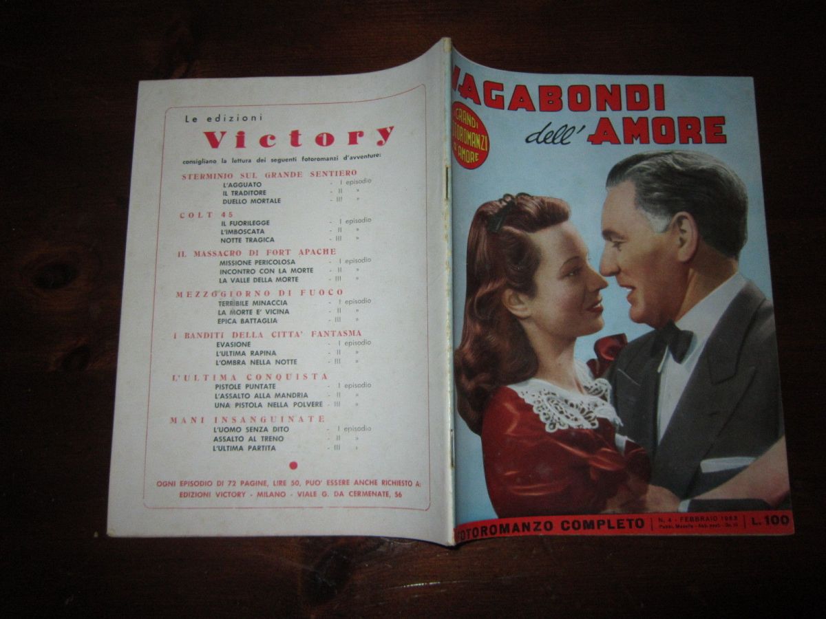 GRANDI FOTOROMANZI D AMORE | I magazine side cover Issue 4  February 1953