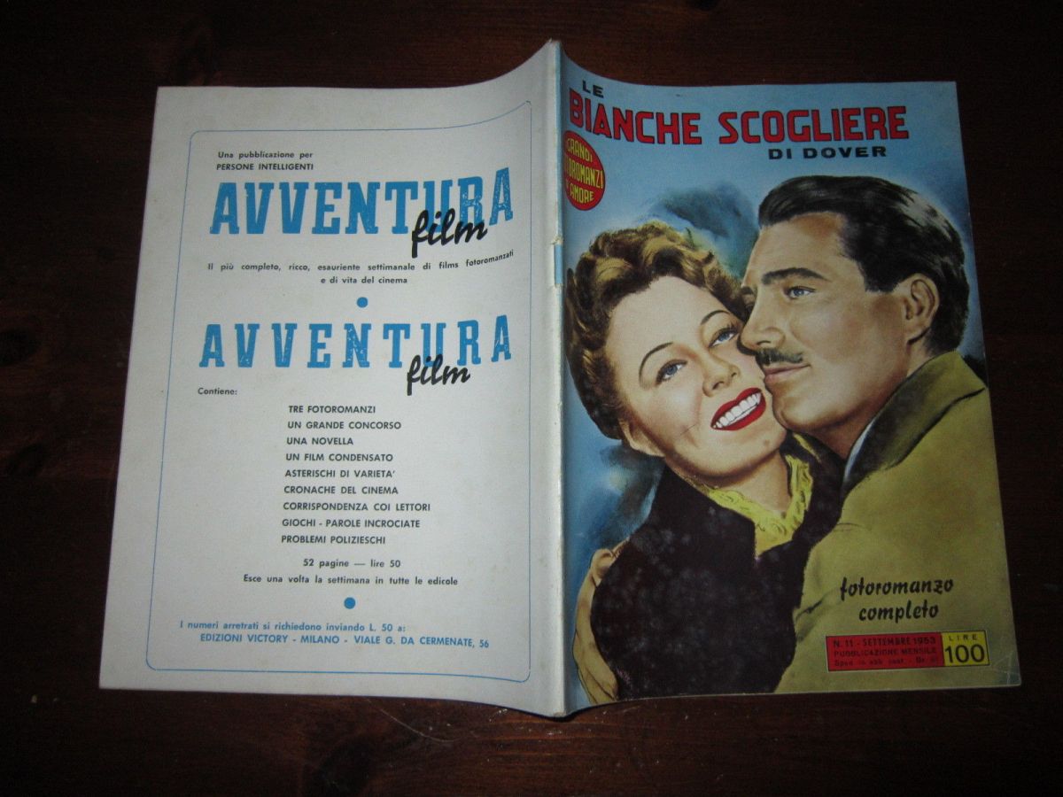 GRANDI FOTOROMANZI D AMORE | I magazine side cover Issue 11  September 1953