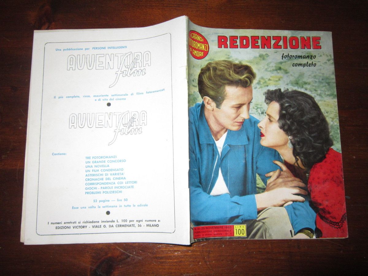 GRANDI FOTOROMANZI D AMORE | I magazine side cover Issue 14 25 November 1953
