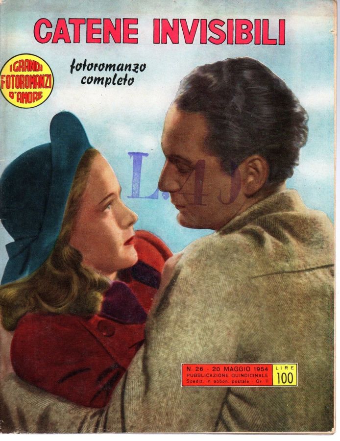GRANDI FOTOROMANZI D AMORE | I magazine side cover Issue 26 20 May 1954