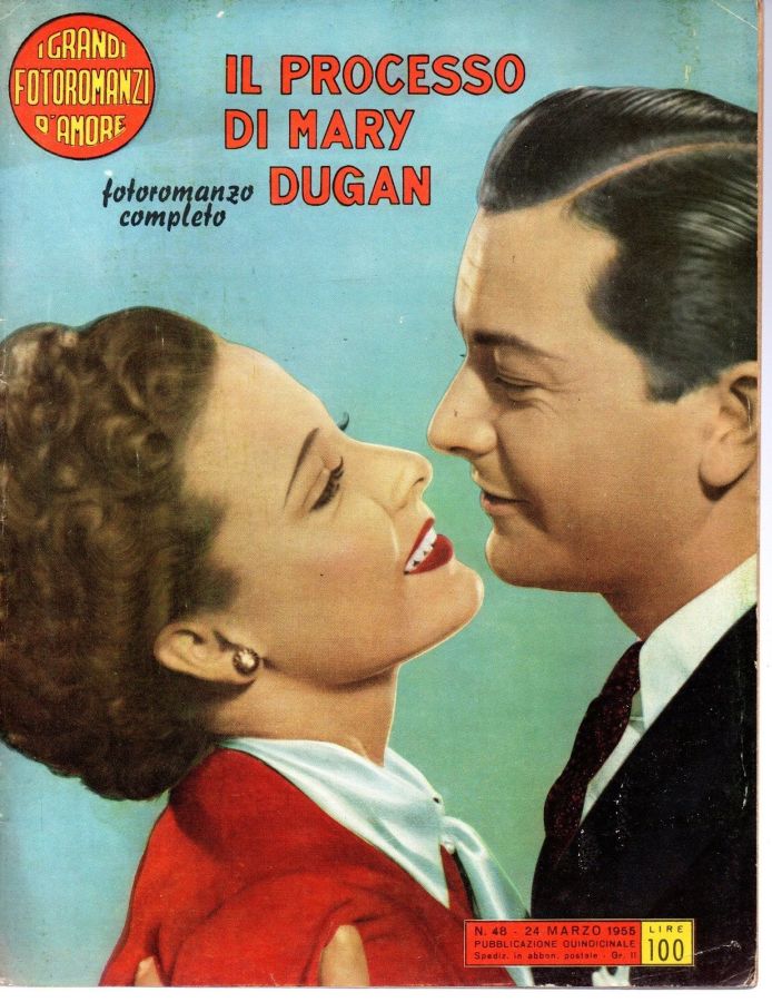 GRANDI FOTOROMANZI D AMORE | I magazine side cover Issue 48 24 March 1955