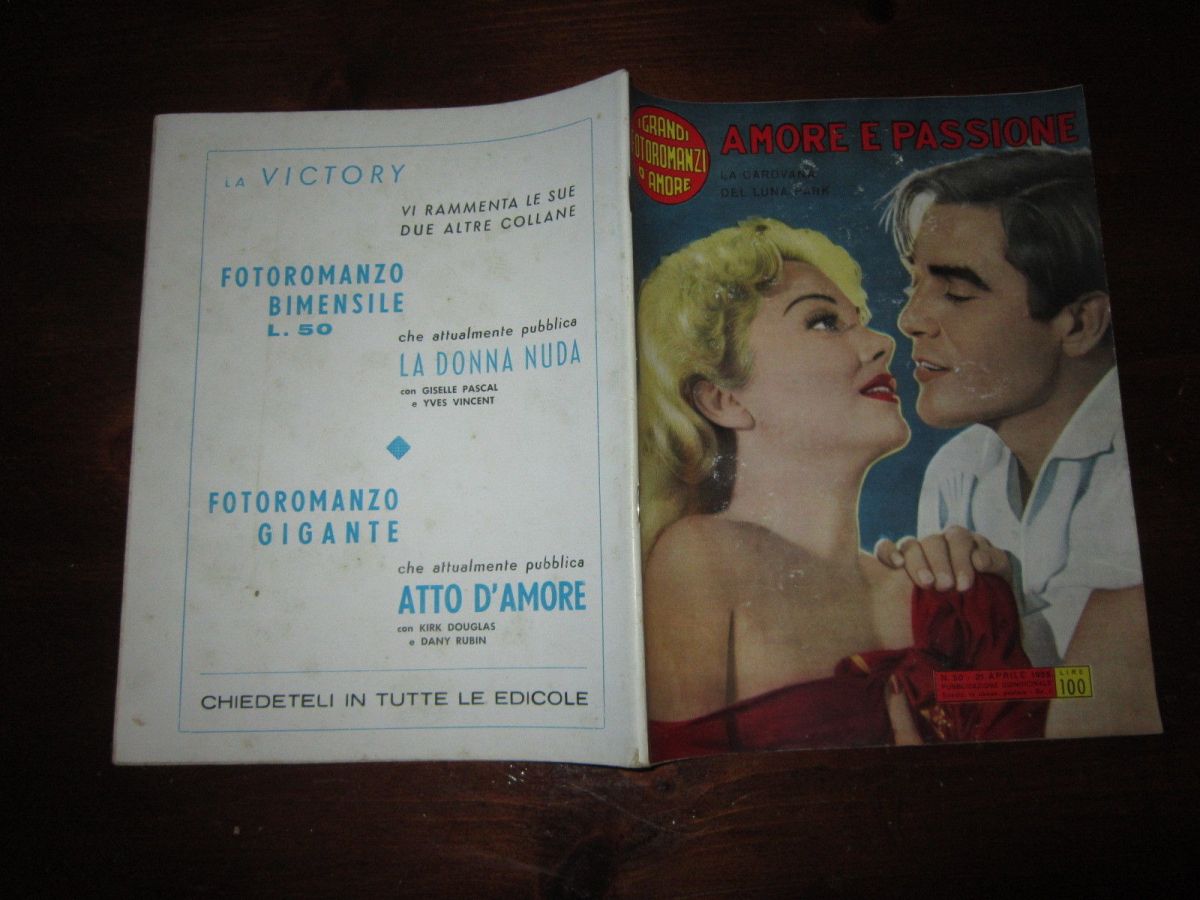 GRANDI FOTOROMANZI D AMORE | I magazine side cover Issue 50 21 April 1955