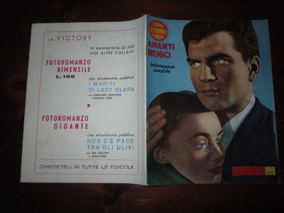 GRANDI FOTOROMANZI D AMORE | I magazine side cover Issue 53 2 June 1955