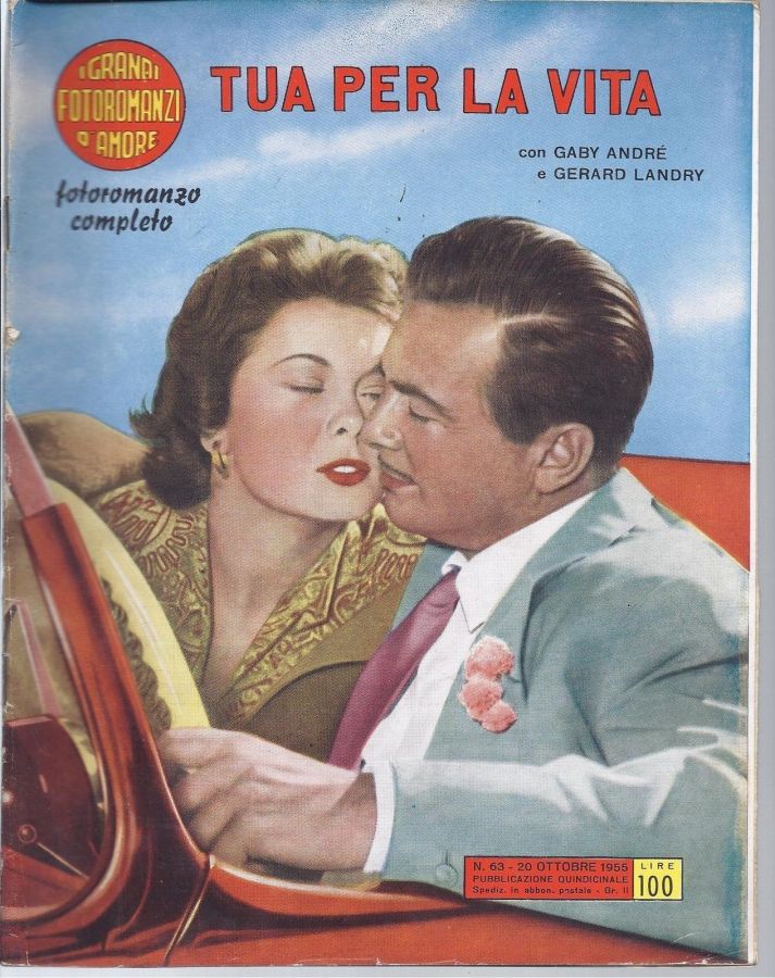 GRANDI FOTOROMANZI D AMORE | I magazine side cover Issue 63 20 October 1955