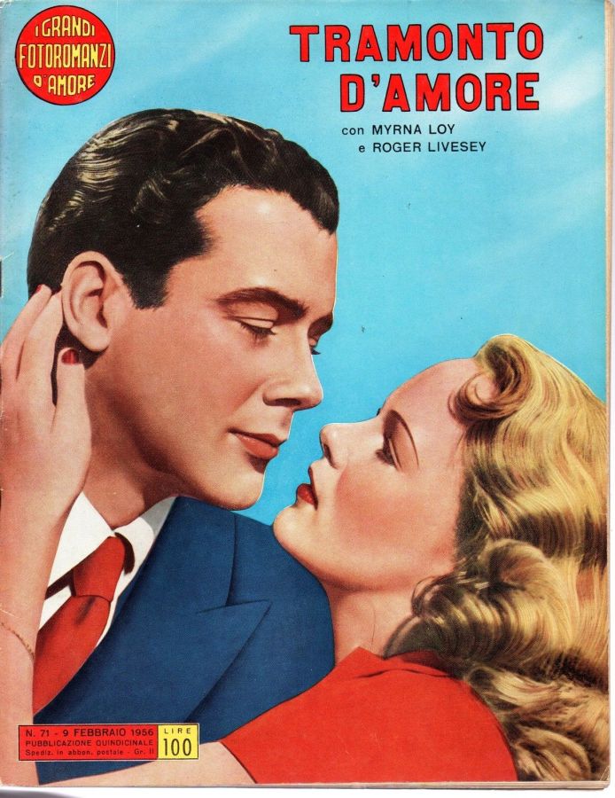 GRANDI FOTOROMANZI D AMORE | I magazine side cover Issue 71 9 February 1956