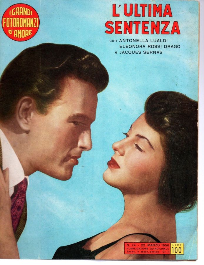 GRANDI FOTOROMANZI D AMORE | I magazine side cover Issue 74 22 March 1956