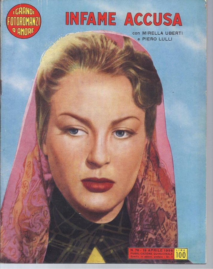 GRANDI FOTOROMANZI D AMORE | I magazine side cover Issue 76 19 April 1956