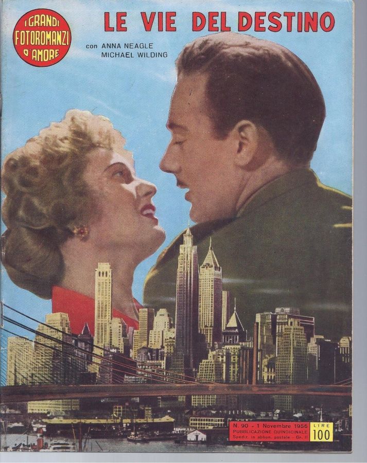 GRANDI FOTOROMANZI D AMORE | I magazine side cover Issue 90 1 November 1956