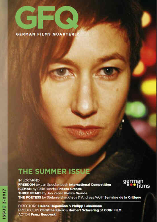 GERMAN FILMS QUARTERLY magazine side cover Issue 3 Summer 2017