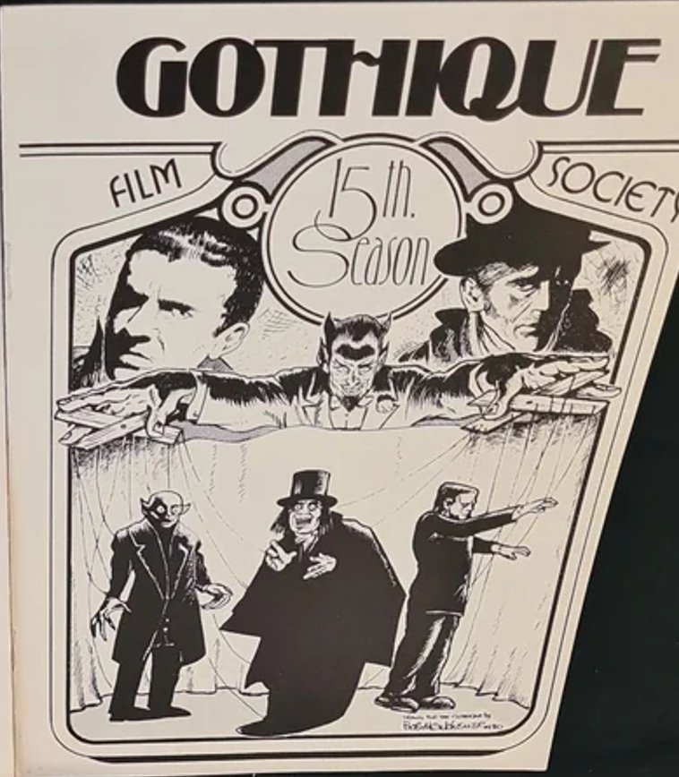 GOTHIQUE FILM SOCIETY magazine side cover Issue 15   1980