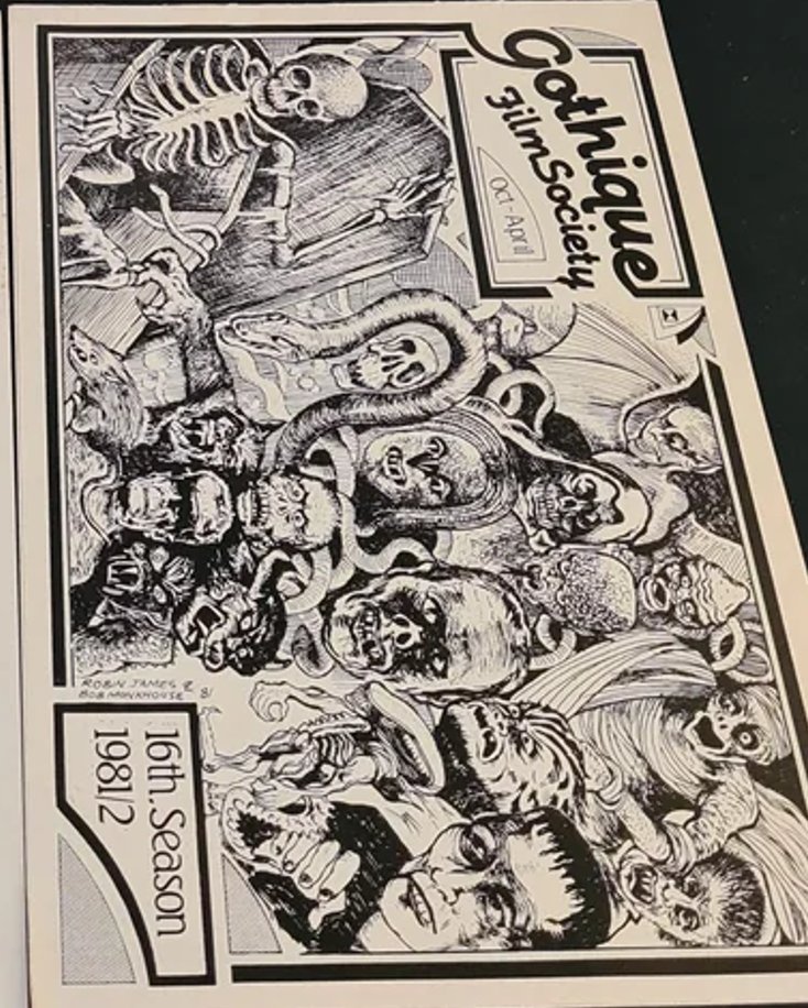 GOTHIQUE FILM SOCIETY magazine side cover Issue 16   1981