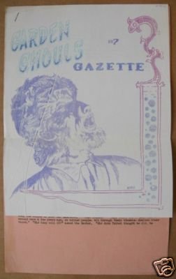 GARDEN GHOULS GAZETTE magazine side cover Issue 7 Winter 1962