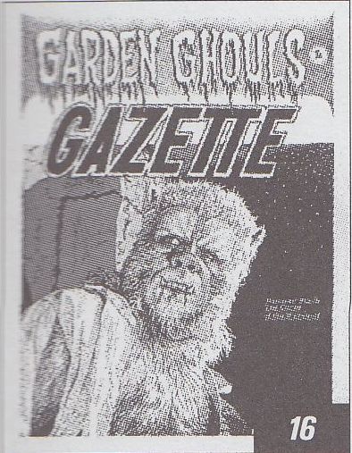 GARDEN GHOULS GAZETTE magazine side cover Issue 16  1964