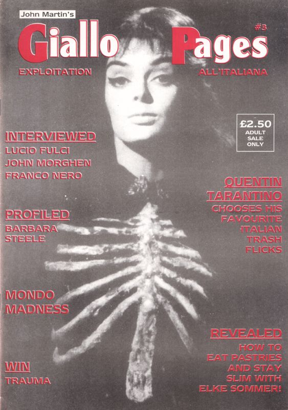 GIALLO PAGES magazine side cover Issue 3  1994