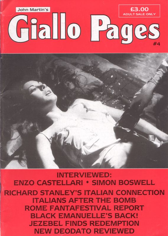 GIALLO PAGES magazine side cover Issue 4  1995